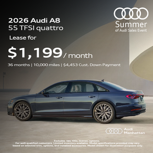 Lease an Audi A8 in Manhattan NYC